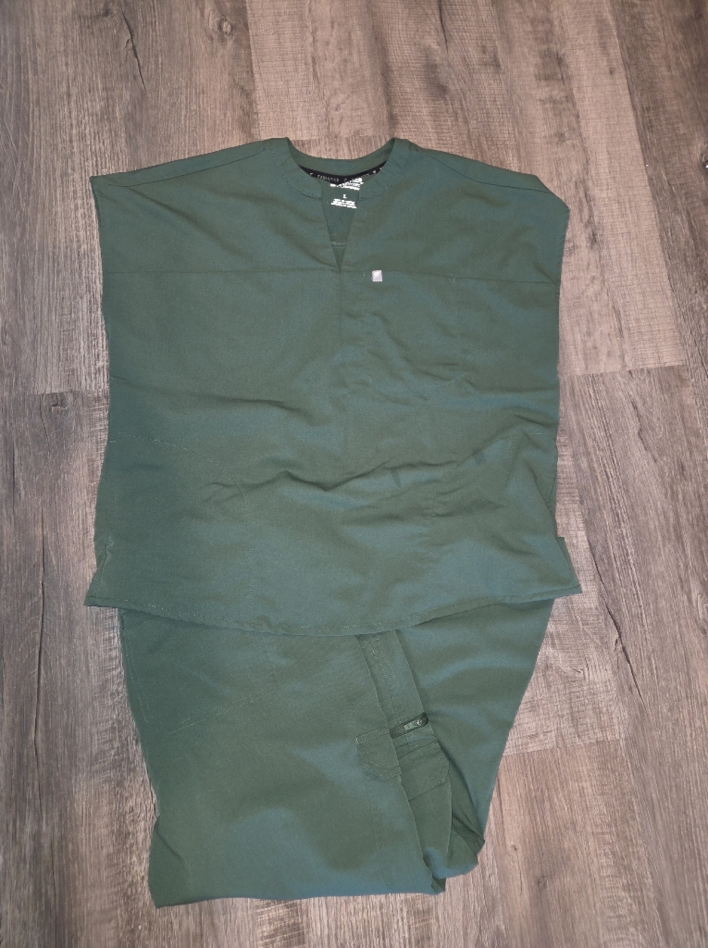 Fabletics Womens Hunter Green Scrub Set